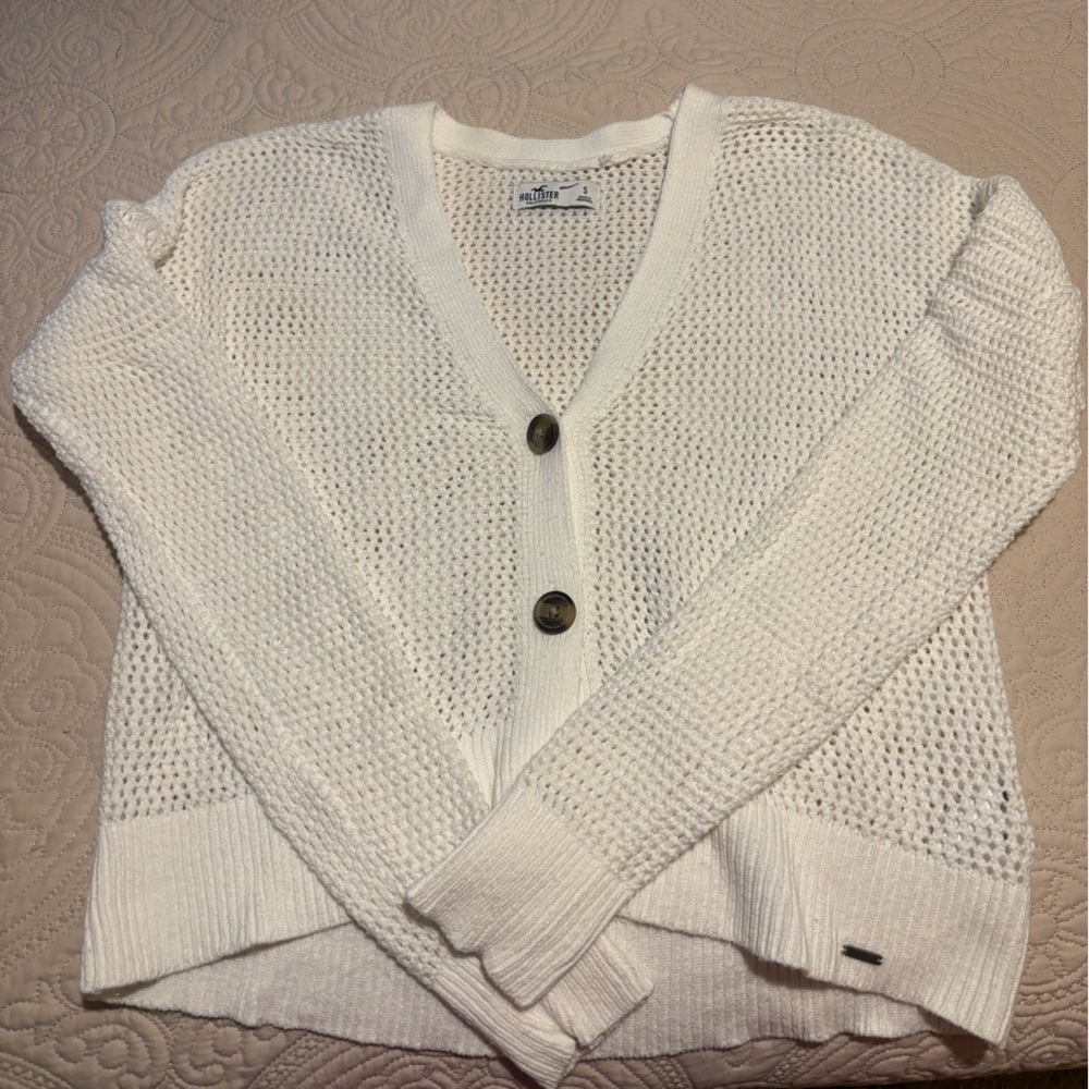 Hollister White Knit Sweater